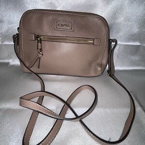 Lodis charlotte pebble leather Tan Crossbody Bag with Adjustable Strap